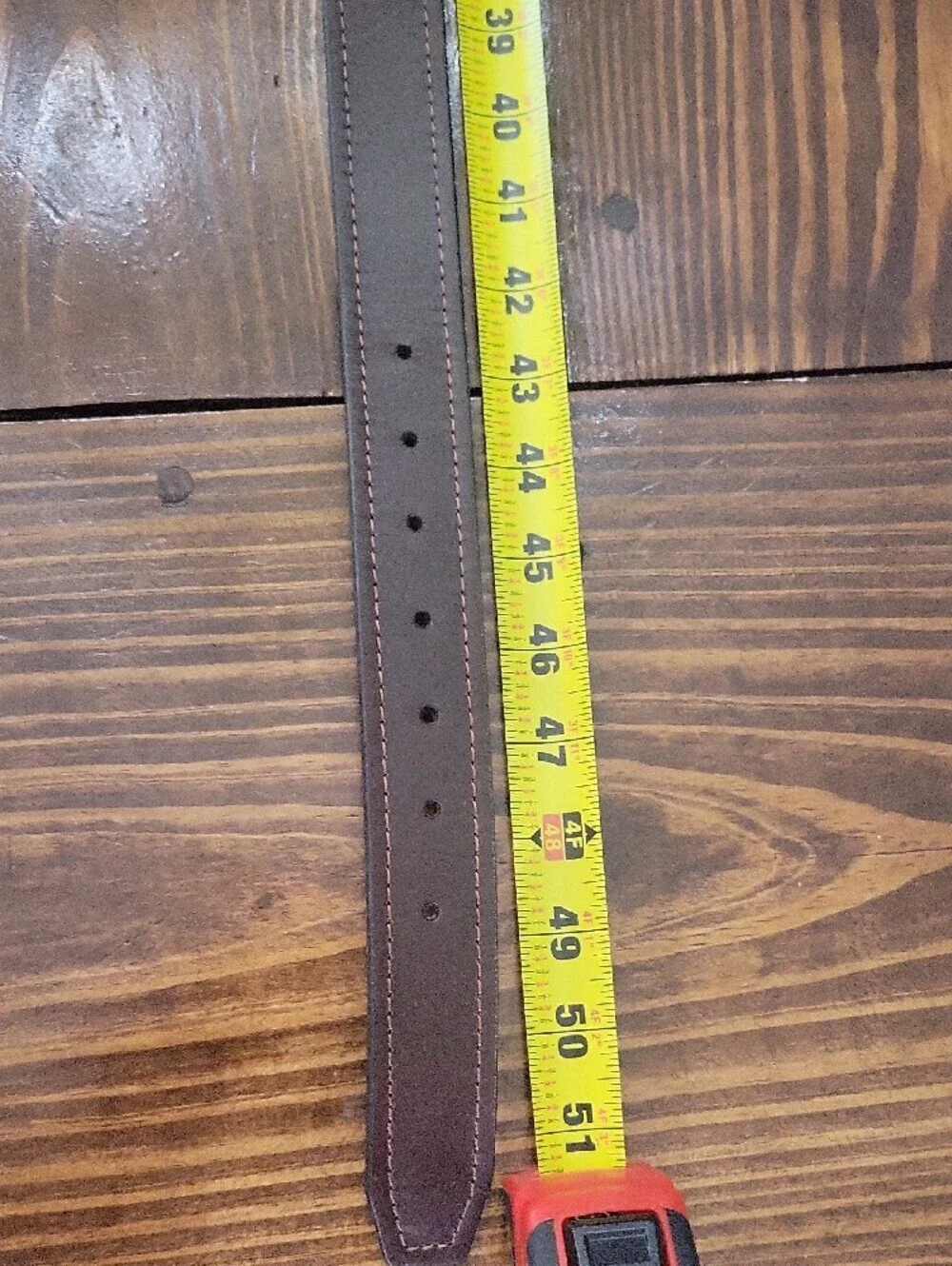 Classic Men's Brown Leather Belt with Contrast Stitching Size XXL, Classic Wear